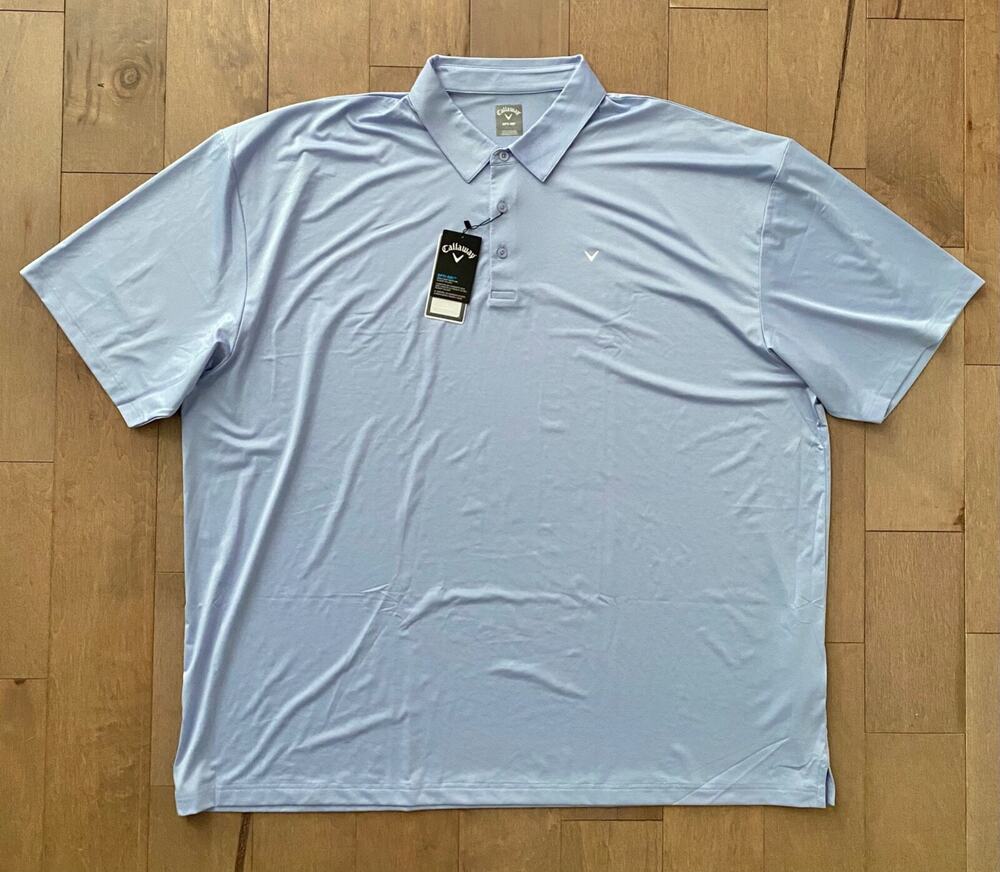 Callaway Polo Shirt Opti-Dri Brunnera Blue Twill Golf Polo Shirt LT